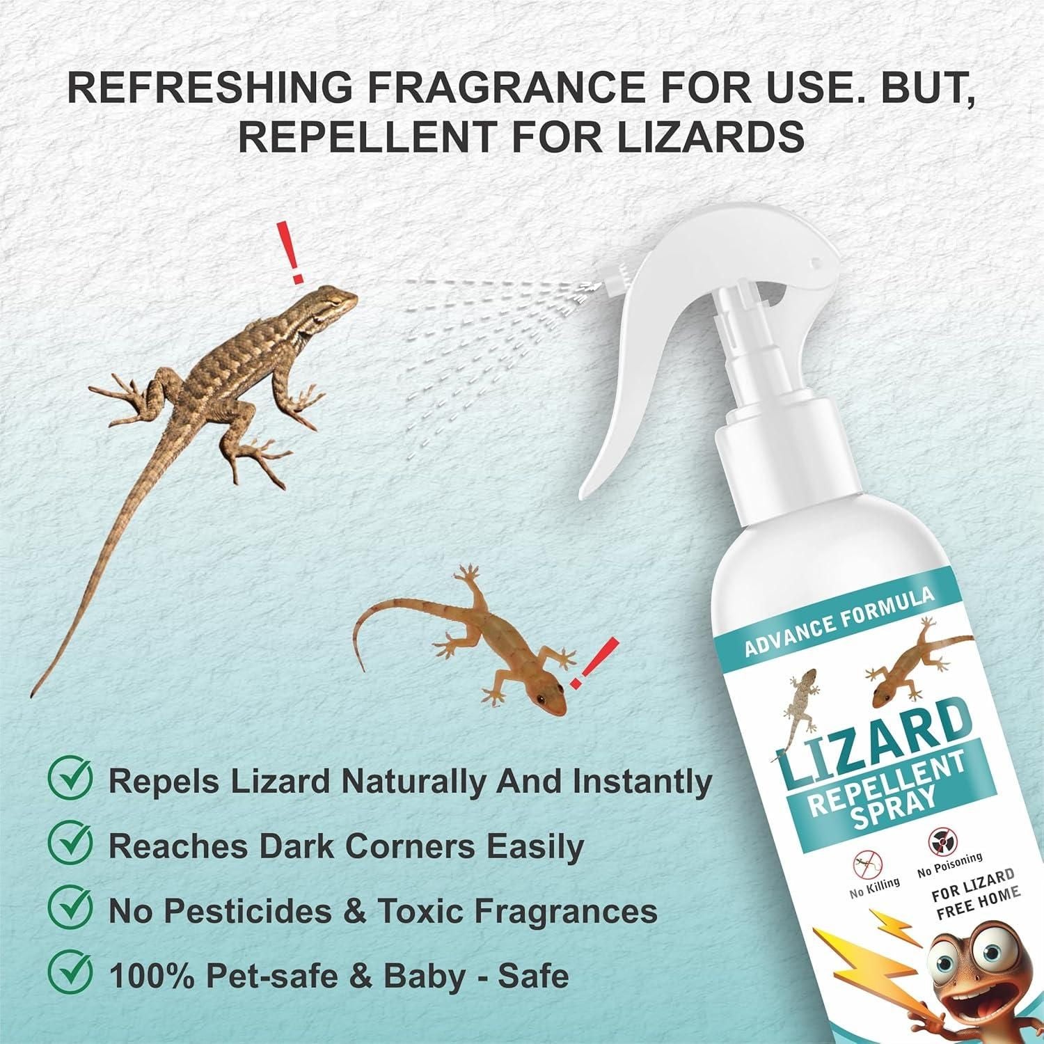 Lizard Repellent Spray – Pack of 2 | Natural, Chemical-Free & Family Safe