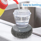 Soap Dispensing Kitchen Brush – Pack of 2 | Easy Grip, Scratch-Free Cleaning