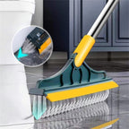 2-in-1 Floor Cleaning Brush – Rotating Head with Squeegee & V-Shape Bristles