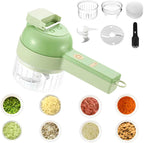 4-in-1 Portable Electric Vegetable Cutter Set – Slice, Grind, Clean & More!