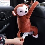 Monkey Tissue Holder – Cute Plush Hanging Dispenser for Car, Bathroom & Desk