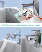 1080° Rotating Faucet Extender – Dual Mode Splash Filter