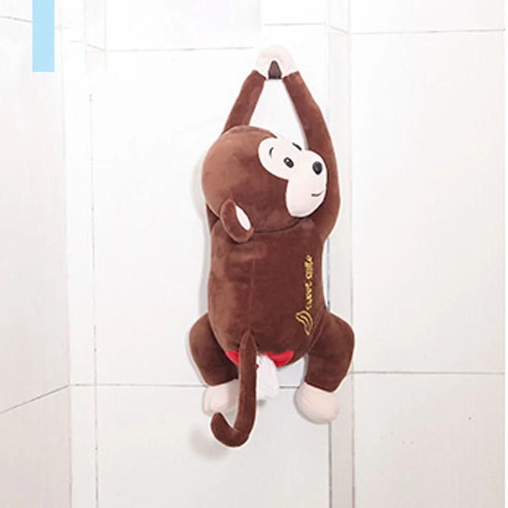 Monkey Tissue Holder – Cute Plush Hanging Dispenser for Car, Bathroom & Desk