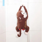 Monkey Tissue Holder – Cute Plush Hanging Dispenser for Car, Bathroom & Desk