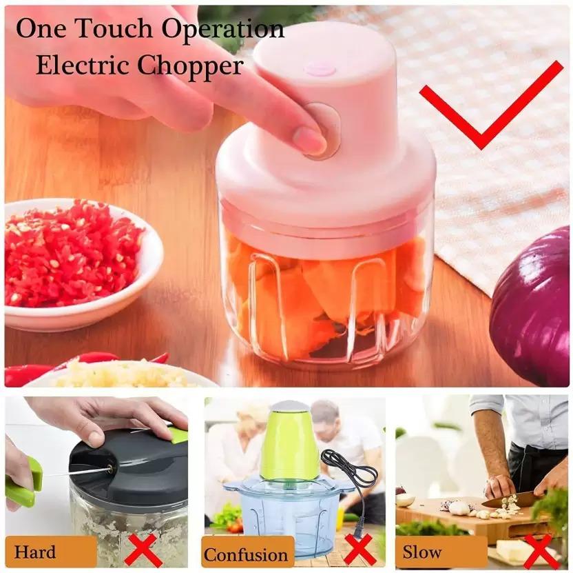Mini Garlic Chopper 250ml Electric Vegetable Chopper