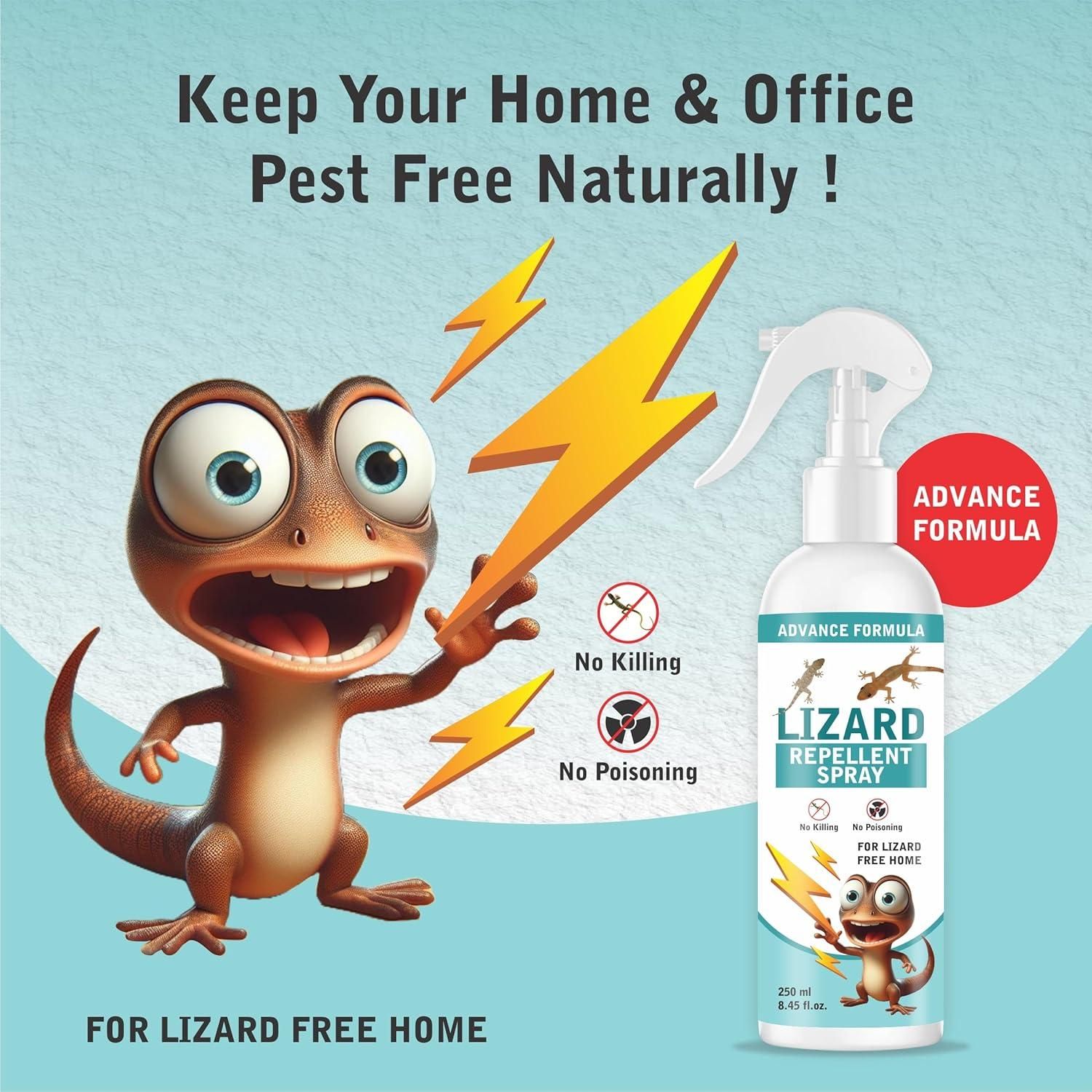 Lizard Repellent Spray – Pack of 2 | Natural, Chemical-Free & Family Safe