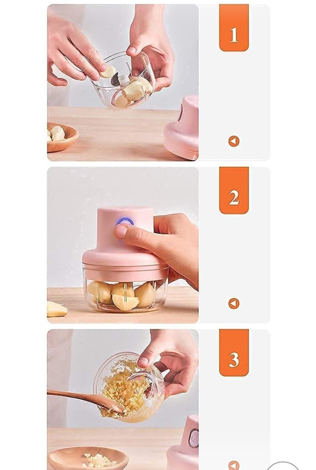 Mini Garlic Chopper 250ml Electric Vegetable Chopper