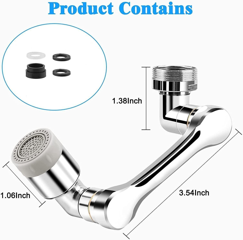 1080° Rotating Faucet Extender – Dual Mode Splash Filter