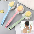 🛁 2-in-1 Bath Brush Pack – Loofah & Bristle Scrubber (Set of 2)