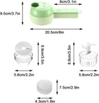 4-in-1 Portable Electric Vegetable Cutter Set – Slice, Grind, Clean & More!