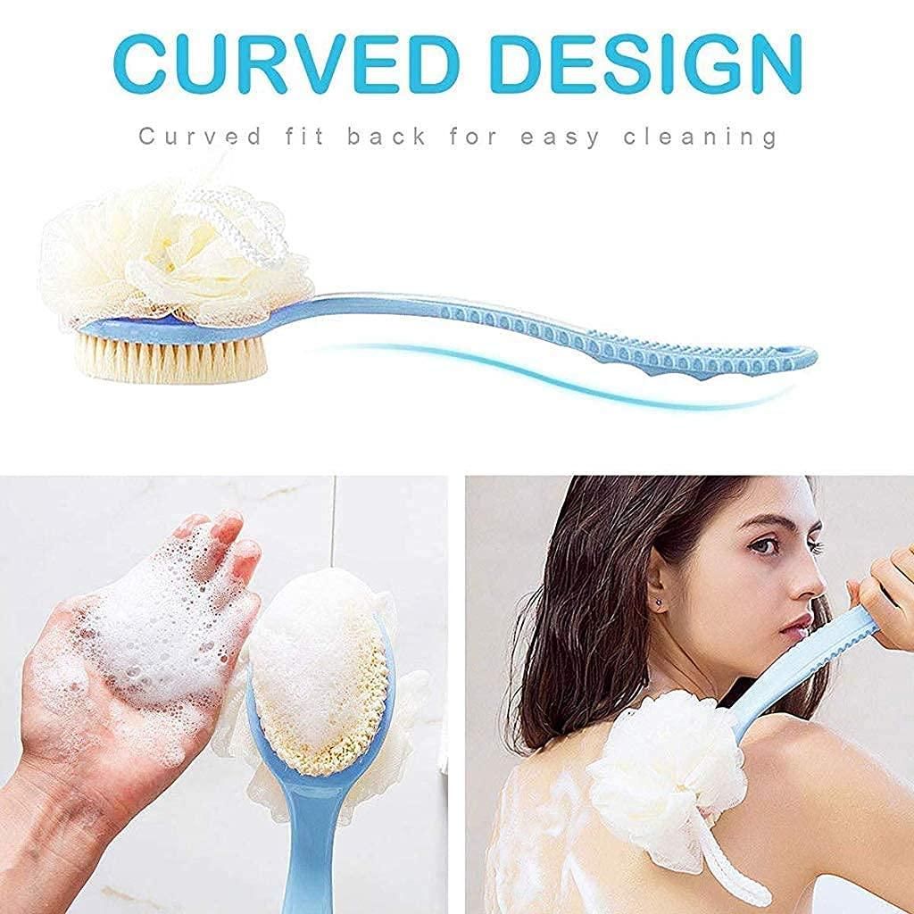 🛁 Arcreactor™ LuxeScrub 2-in-1 Bath Brush – Dual Action Loofah & Soft Bristle Scrubber (Pack of 2)
