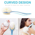 🛁 2-in-1 Bath Brush Pack – Loofah & Bristle Scrubber (Set of 2)